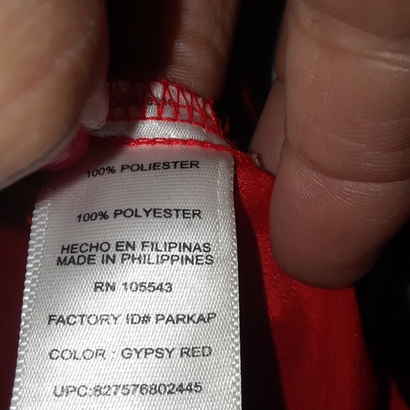 Red button up blouse - Picture 5 of 5